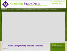 Tablet Screenshot of cambridgesquaredental.com